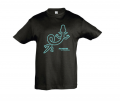 Kids' T-Shirt – black turquoise